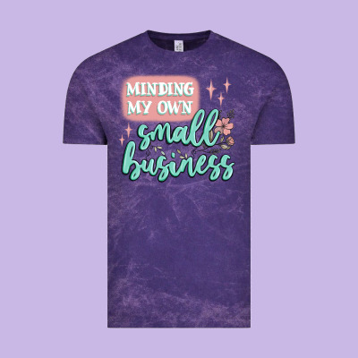 Minding My Own Small Business Vintage Tee Designed By Maliassmallbusiness