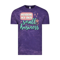 Cloud Purple minding my own small business Vintage Tee - MaliasSmallBusiness