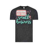 Vintage Black minding my own small business Vintage Tee - MaliasSmallBusiness