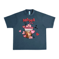 Midnight Navy mama coffee cups Urban Heavy Tee - MaliasSmallBusiness