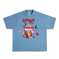 Pebble Blue mama coffee cups Urban Heavy Tee - MaliasSmallBusiness