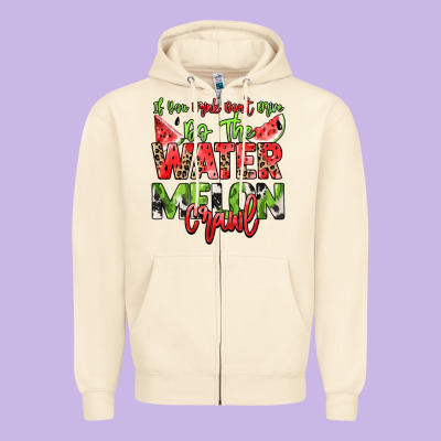 If You Drink Don't Drive Do The Watermelon Crawl Zipper Hoodie Designed By Nancycooperartshop
