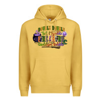 Antique Gold double double toil and trouble fire and burn cauld Premium Hoodie - CowGirlArtShop
