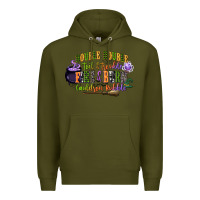 Army Green double double toil and trouble fire and burn cauld Premium Hoodie - CowGirlArtShop