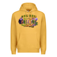 Mustard double double toil and trouble fire and burn cauld Premium Hoodie - CowGirlArtShop