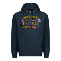 Navy double double toil and trouble fire and burn cauld Premium Hoodie - CowGirlArtShop