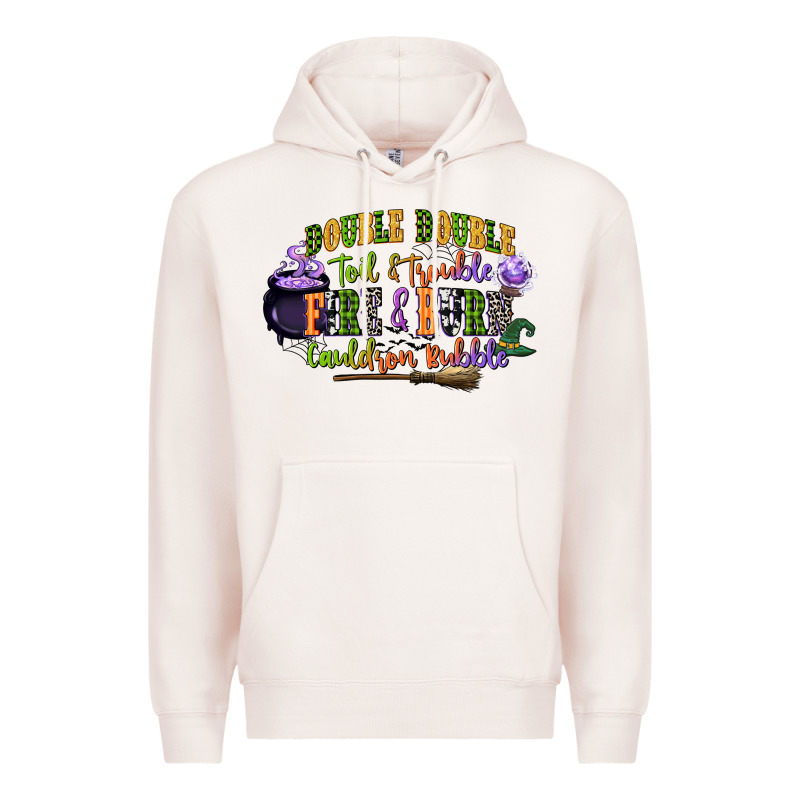 Double Double Toil And Trouble Fire And Burn Cauld Premium Hoodie by CowGirlArtShop | Teevron