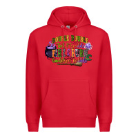 Red double double toil and trouble fire and burn cauld Premium Hoodie - CowGirlArtShop