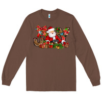 Chestnut joy christmas with santa bbs Long Sleeve Tee - BundleAndBundleShop