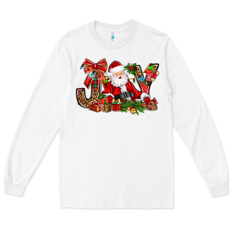 Joy Christmas With Santa Bbs Long Sleeve Tee by BundleAndBundleShop | Teevron