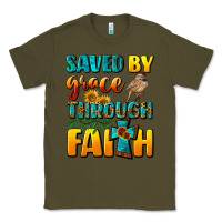 Army Green saved by grace through faith Classic Tee - NancyCooperArtShop