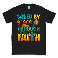 Black saved by grace through faith Classic Tee - NancyCooperArtShop