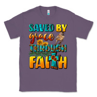 Lavender saved by grace through faith Classic Tee - NancyCooperArtShop