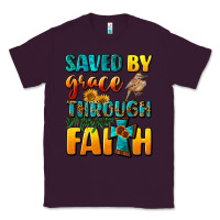 Plum saved by grace through faith Classic Tee - NancyCooperArtShop
