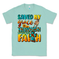 Seafoam saved by grace through faith Classic Tee - NancyCooperArtShop