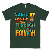Sports Green saved by grace through faith Classic Tee - NancyCooperArtShop