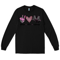 Black peace love racing Long Sleeve Tee - JahusDesignShop