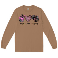 Toasted Coconut peace love racing Long Sleeve Tee - JahusDesignShop