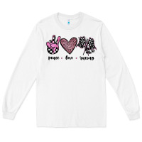 White peace love racing Long Sleeve Tee - JahusDesignShop