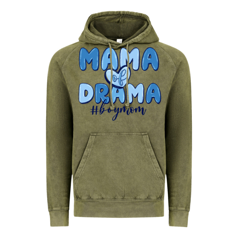 Mama Of Drama Boy Mom Vintage Hoodie by MaliasSmallBusiness | Teevron