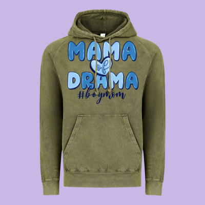 Mama Of Drama Boy Mom Vintage Hoodie Designed By Maliassmallbusiness
