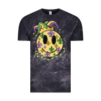 Cloud Black smiley face mardi gras Vintage Tee - MaliasSmallBusiness