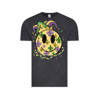 Vintage Black smiley face mardi gras Vintage Tee - MaliasSmallBusiness