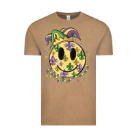Vintage Coffee smiley face mardi gras Vintage Tee - MaliasSmallBusiness