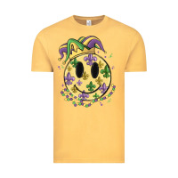 Vintage Mustard smiley face mardi gras Vintage Tee - MaliasSmallBusiness