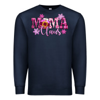Navy mama claus pink christmas Premium Sweatshirt - CowGirlArtShop