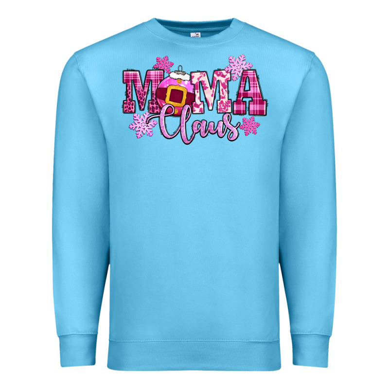 Mama Claus Pink Christmas Premium Sweatshirt by CowGirlArtShop | Teevron