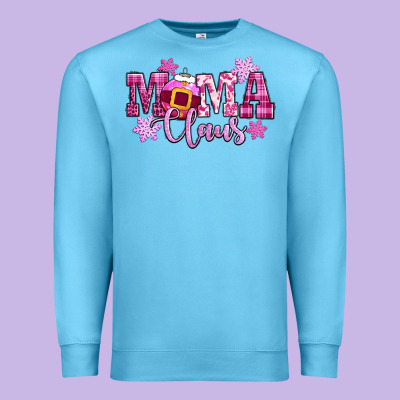 Mama Claus Pink Christmas Premium Sweatshirt Designed By Cowgirlartshop