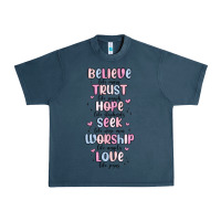 Midnight Navy believe like mary trust like joseph valentine s da Urban Heavy Tee - MaliasSmallBusiness
