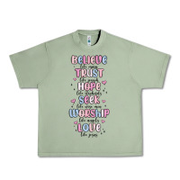 Oil Green believe like mary trust like joseph valentine s da Urban Heavy Tee - MaliasSmallBusiness