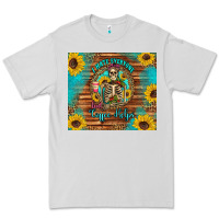 Dove Grey i hate everyone but coffee helps western skeleton coffee sunflowers Premium Tee - Artiststas