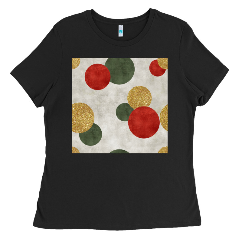 Christmas Points Seamless Pattern Ladies Tee by BundleAndBundleShop | Teevron