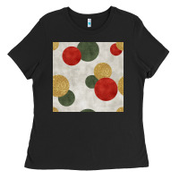 Black christmas points seamless pattern Ladies Tee - BundleAndBundleShop