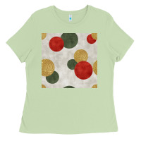 Matcha christmas points seamless pattern Ladies Tee - BundleAndBundleShop