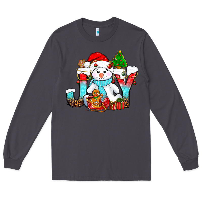 Joy Christmas With Snowman Bbs Long Sleeve Tee by BundleAndBundleShop | Teevron