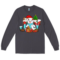 Smoke joy christmas with snowman bbs Long Sleeve Tee - BundleAndBundleShop