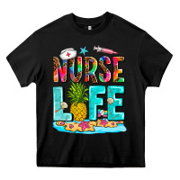 Black nurse life summer Heavy Core Tee - AdoDesignShop