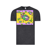 Vintage Black mardi gras lips Vintage Tee - MaliasSmallBusiness