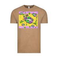 Vintage Coffee mardi gras lips Vintage Tee - MaliasSmallBusiness