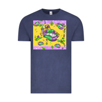 Vintage Denim mardi gras lips Vintage Tee - MaliasSmallBusiness