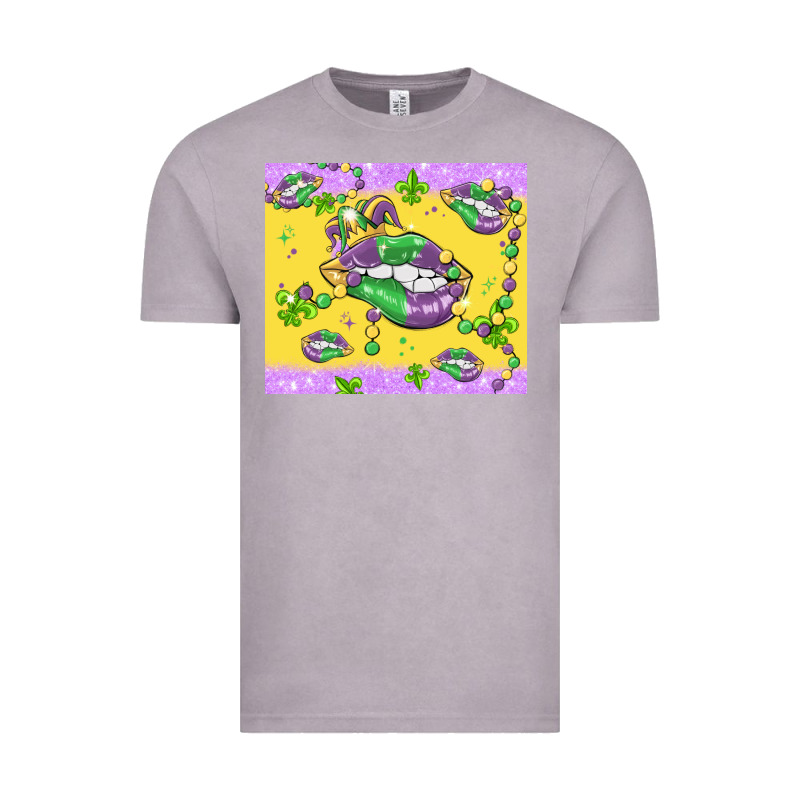 Mardi Gras Lips Vintage Tee by MaliasSmallBusiness | Teevron