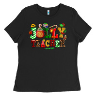 Black jolly teacher Ladies Tee - AdoDesignShop