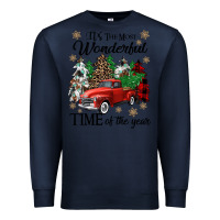 Navy its the most wonderful time of the year Premium Sweatshirt - CowGirlArtShop