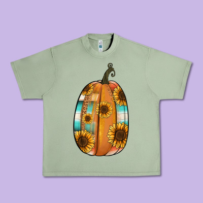Serape Sunflower Pumpkin Urban Heavy Tee Designed By Nancycooperartshop