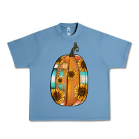Pebble Blue Serape sunflower pumpkin Urban Heavy Tee - NancyCooperArtShop