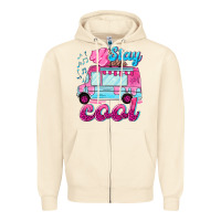 Sandshell Stay cool with ice cream van summer Zipper Hoodie - NancyCooperArtShop